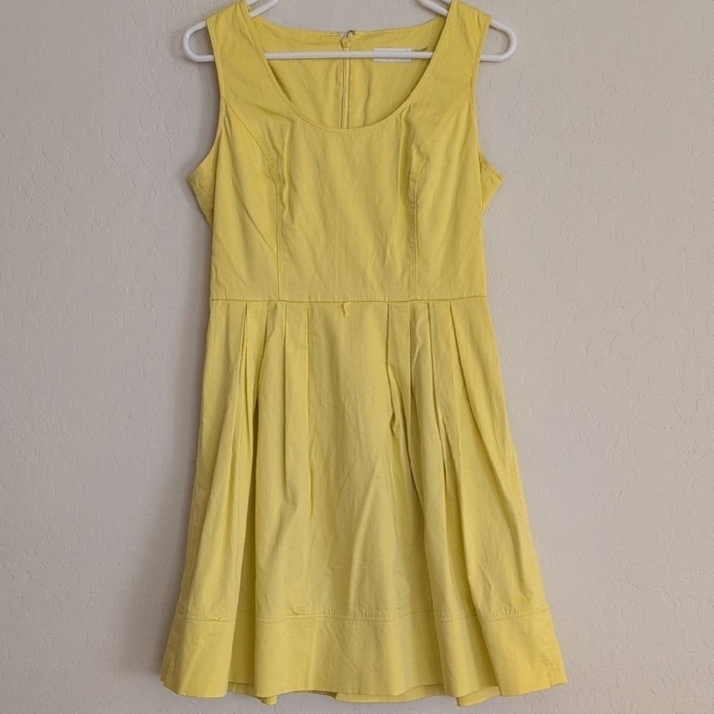 Calvin Klein Sunny Yellow Tank Dress Cotton Sleeveless Spring Summer - Size 6